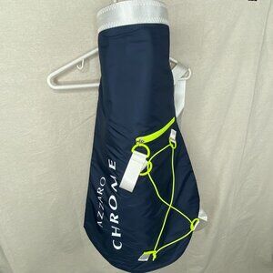 Azzaro Weekender Chrome Parfums Gym Bag 26” Blue Buckle Close Shoulder Strap